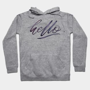 Hello in vintage engraving Hoodie